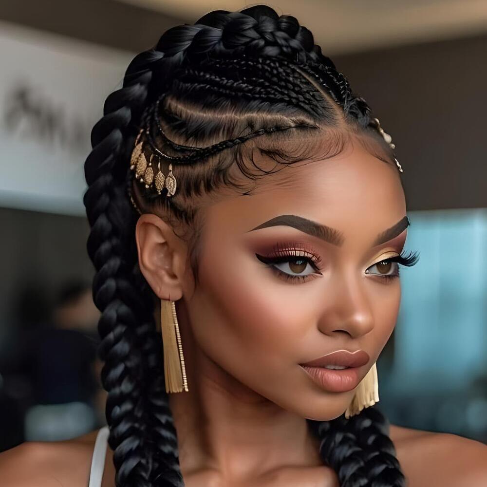 chica nuevo peinado trenzas africanas